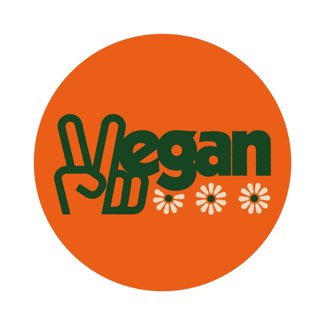 Vegan Flower Power Sticker